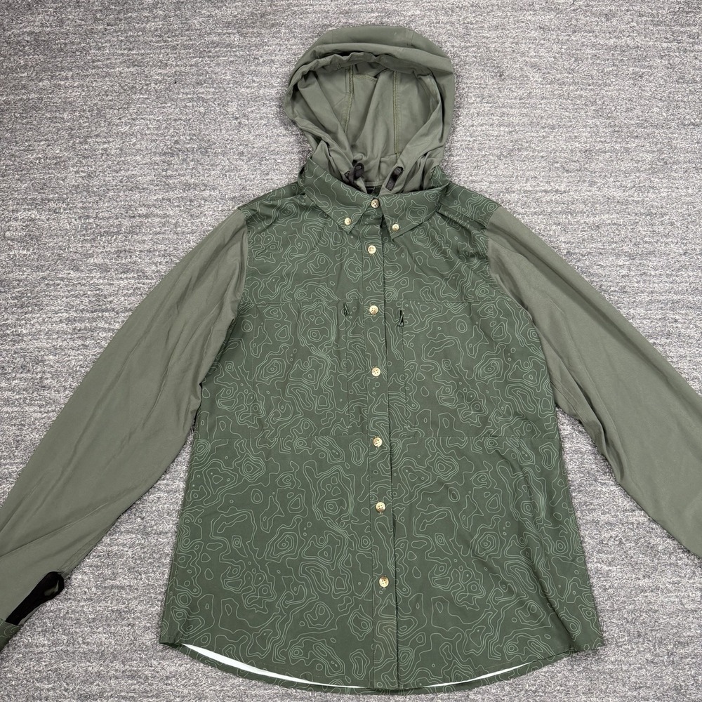 Jolly Gear Shirt Women Large Hike Outdoor Sun Protection Hooded Packable Trail